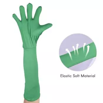 Зеленые перчатки Chromakey Перчатки Chromakey Невидимые эффекты фона Chroma Keying Зеленые перчатки для синий
