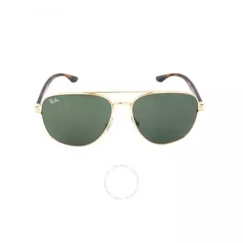 Зеленые солнцезащитные очки-авиаторы Ray Ban унисекс RB3683 001 31 56