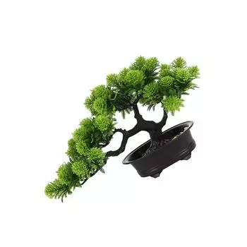 Зеленые высокие имитационные искусственные деревья бонсай - прочные и долговечные пластиковые растения в горшках легко