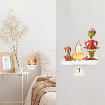 Зеленый эльф костер мерцающий свет рождественский светодиодный искусственный костер зеленый волосатый эльф щенок