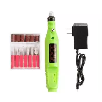 Зеленый электрический маникюрный аппарат педикюрные фрезы для ногтей кутикулы машина для удаления акрила и геля EU Plug зелёный