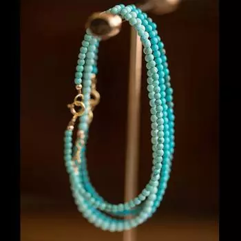 Зеленый браслет из бисера Браслет из бисера в богемном стиле Браслет в этническом стиле Ювелирные аксессуары 1Pc светло-синий