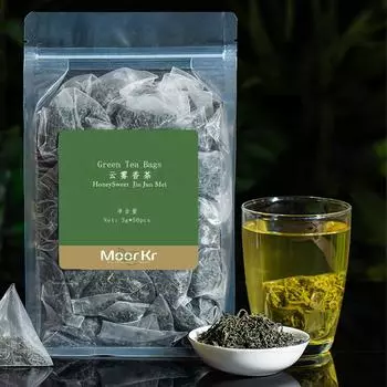 Зеленый чай 50 чайных пакетиков 3г*50шт No816 Полнолистовой зеленый чай Оригинальный горный чай | Подарочная коробка для чая бренда MoorKr