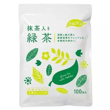 Зеленый чай Bibi Saryo Matcha в пакетиках x 100 шт., префектура Сидзуока, глубоко пропаренный чай, упаковка 2,5 г