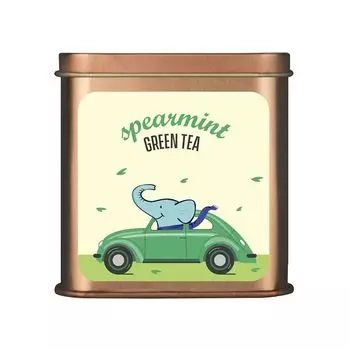 Зеленый чай Дарджилинг с Мятой (100 г), Spearmint Green Tea, Tea Trunk