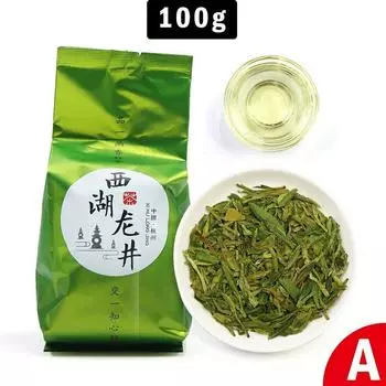 Китайский зеленый чай Xihu Longjing, 100 гр, пакет 100g