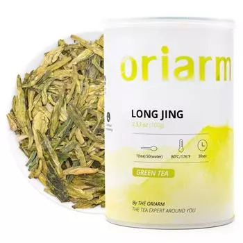 Зеленый чай Dragon Well Longjing Pre-Qingming 2-й сорт банка 100г 100g