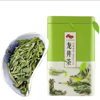 Зеленый чай Fresh Dragon Well Long Jing Чай Xihu LongJing 75 г Коробочный чай 75g
