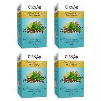 Зеленый чай Girnar Detox (36 чайных пакетиков) Упаковка 4560 грамм