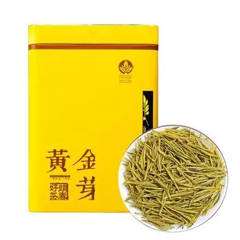 Зеленый чай Хуан Цзинь Я Золотой Бутон Нежелтый чай типа Лучжоу с ароматом молока Подарочная жестяная банка 250 г