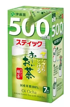 Зеленый чай Itoen Oi Ocha с Матча Сарасара в стиках по 500 мл x 7 штук Порошок 3,5 г
