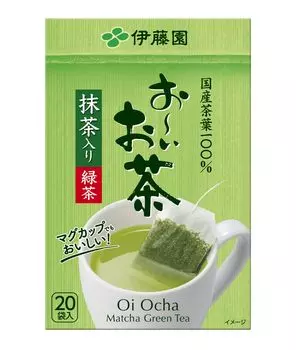 Зеленый чай Itoen Oi Ocha x 20 пакетиков x 3 эко-пакетика (с матча) 1,8 г