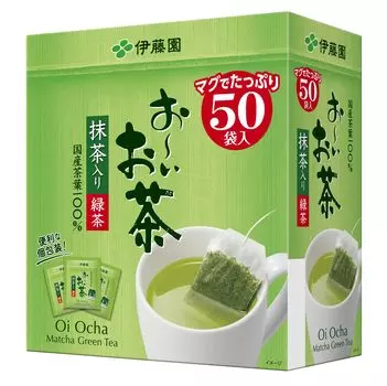 Зеленый чай Itoen Oi Ocha x 50 пакетиков Эко-чай в пакетиках (с матча) 1,8 г