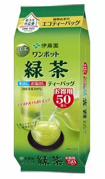 Зеленый чай Itoen One Pot с маття в эко-пакетах x 50 пакетиков x 4 шт. 3,0 г