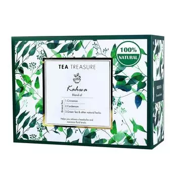 Зеленый чай Кахва (18 пак, 2 г), Kahwa Green Tea, Tea Treasure