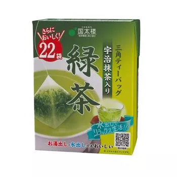 Зеленый чай Kunitaro Uji Matcha, треугольные чайные пакетики, 22 шт.