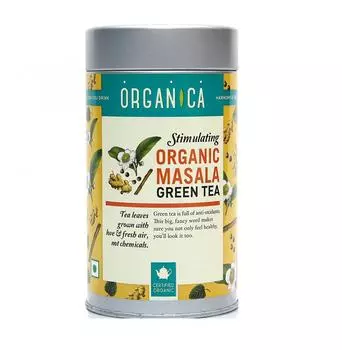 Зеленый чай Масала (100 г), Organic Masala Green Tea, Organica