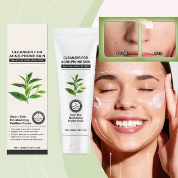 Зеленый чай Очищающий гель Блеск Контроль жирности Очищение Баланс Увлажнение кожи Увлажнение Уход за кожей One Size