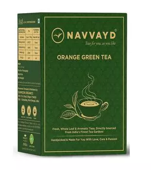 Зеленый чай с Апельсином (100 г), Orange Green Tea, Navvayd