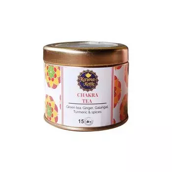 Зеленый чай с Имбирем (15 пак), Chakra Tea, Karma Kettle