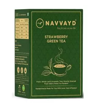 Зеленый чай с Клубникой (100 г), Strawberry Green Tea, Navvayd