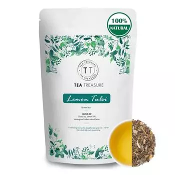 Зеленый чай с Лимонным тулси (100 г), Lemon Tulsi Green Tea, Tea Treasure