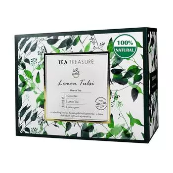 Зеленый чай с Лимонным тулси (18 пак, 2 г), Lemon Tulsi Green Tea, Tea Treasure