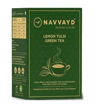 Зеленый чай с Лимоном и Тулси (100 г), Lemon Tulsi Green Tea, Navvayd