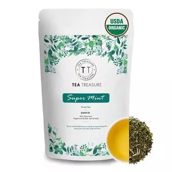 Зеленый чай с Мятой (100 г), Super Mint Green Tea, Tea Treasure
