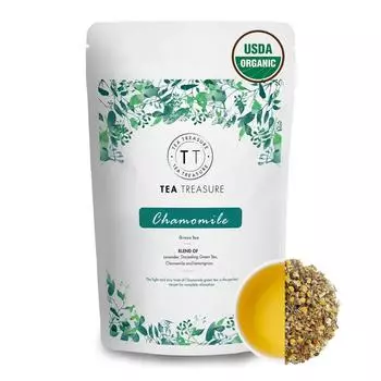 Зеленый чай с Ромашкой (100 г), Chamomile Green Tea, Tea Treasure