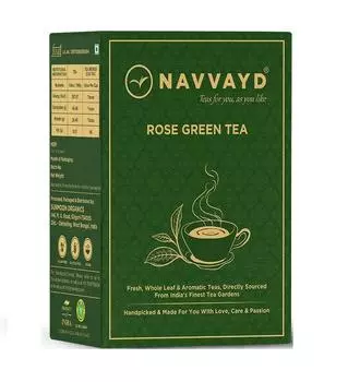 Зеленый чай с Розой (100 г), Rose Green Tea, Navvayd