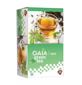 Зеленый чай с Тулси (25 пак, 2 г), Green Tea Tulsi, Gaia