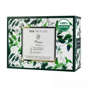 Зеленый чай с Жасмином (18 пак, 2 г), Peace Jasmine Green Tea, Tea Treasure