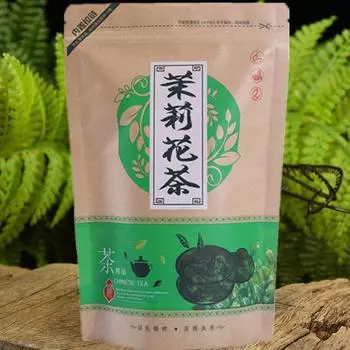 Зеленый чай с жасмином, листовой, сушеный, с белым жасминовым чаем, 250 г