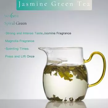 Зеленый чай с жасмином №601 Спиральный зеленый цветочный чай с натуральным вкусом чая 50г/пакет