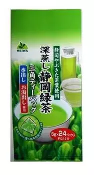 Зеленый чай Сидзуока глубокой пропарки Meiwa 5 г24 шт.