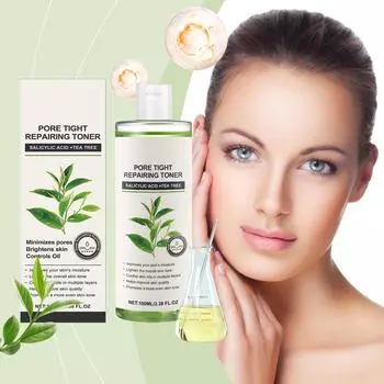 Зеленый чай Увлажняющий тоник Глянцевый Контроль жирности Очищение Балансировка кожи Увлажнение Уход за кожей(100мл)