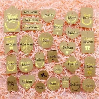 Зеленый черный красный многоцветный Счастливого Рождества спасибо подарки бирка украшение для вечеринки упаковка бирка