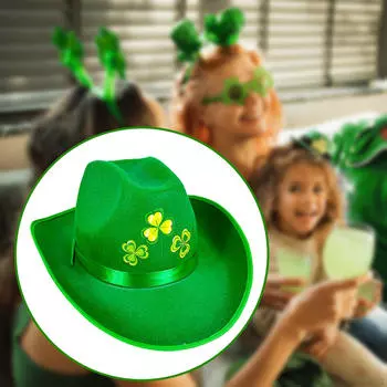 Зеленый цилиндр Классический ковбой для Хэллоуина Косплей DIY Представление Взрослые A