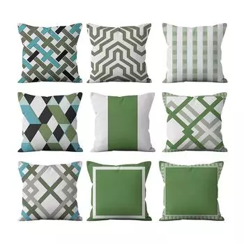Зеленый геометрический квадратный диван наволочка для украшения общежития офис гостиная дома наволочка 40x40cm