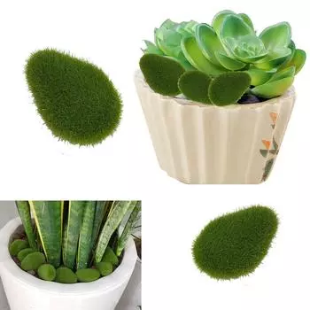 Зеленый искусственный камень имитация растений DIY украшения искусственный мох камни 30 шт для сада и рукоделия творческие поделки