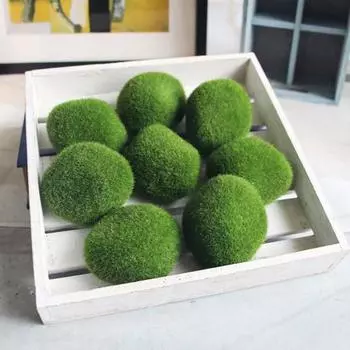 Зеленый искусственный мох, камни, трава, растение, бонсай, стекающийся газон, пейзажный декор D зелёный