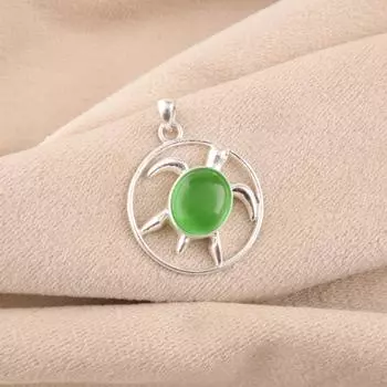 Зеленый камень Кошачий глаз 925 проба серебро ювелирные изделия ручной работы модный кулон CP-2-42