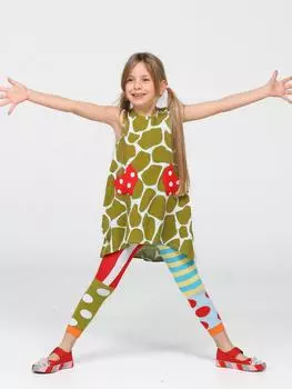 Зеленый комплект туника + носки и колготки