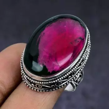 Зеленый лабрадорит драгоценный камень 925 стерлингового серебра подарок ювелирное изделие кольцо размер 7 h3C94