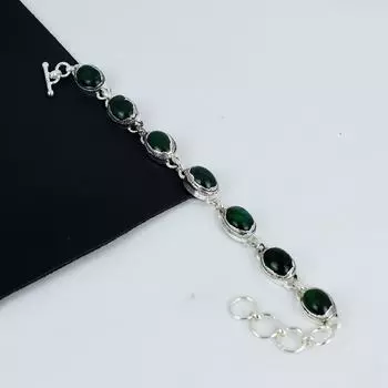 Зеленый лабрадорит zemstone браслет ручной работы из стерлингового серебра 925 пробы, зеленый лабрадорит браслет для жены, браслет унисекс подарок на День матери 8 зелёный