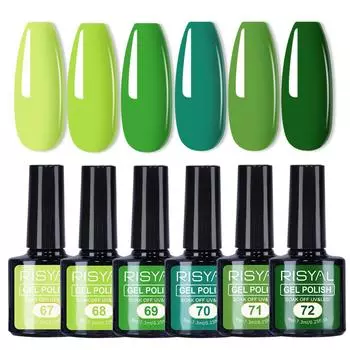 Зеленый лак для ногтей Гель-лак для ногтей Цветной гель-лак для ногтей