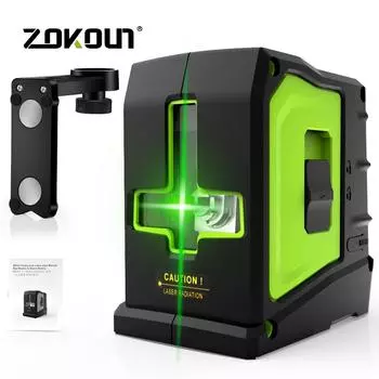 Зеленый лазерный уровень, самовыравнивающаяся поперечная линия с магнитным основанием, вертикальная/горизонтальная линия с широким углом наклона 110 и зеленым/красным лучом