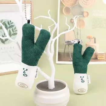 Зеленый лук плюшевая игрушка овощной кулон фаршированная кукла брелок сумка брелок декор