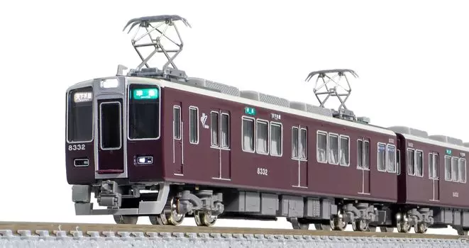 Зеленый Max N Gauge Hankyu 8300 Series 2nd Edition 8332 Formation 8313 Formation White Light 8 Car Formation Set with Power 31951 Железнодорожная модель поезда +